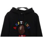 EM Sneakers BAPE Ape Head Colorful Lettering Print Hoodie Black
