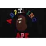EM Sneakers BAPE Ape Head Colorful Lettering Print Hoodie Black
