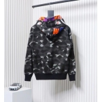 EM Sneakers BAPE Shark Head Tiger Head Zipper Camouflage Double Hooded Dark Gray
