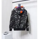 EM Sneakers BAPE Shark Head Tiger Head Zipper Camouflage Double Hooded Dark Gray
