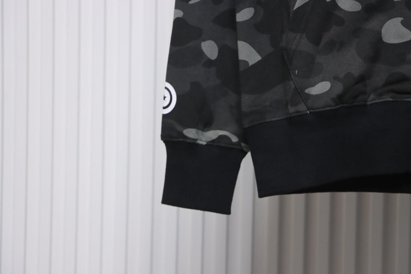 EM Sneakers BAPE Shark Head Tiger Head Zipper Camouflage Double Hooded Dark Gray