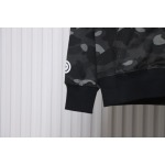 EM Sneakers BAPE Shark Head Tiger Head Zipper Camouflage Double Hooded Dark Gray