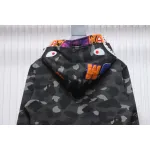 EM Sneakers BAPE Shark Head Tiger Head Zipper Camouflage Double Hooded Dark Gray