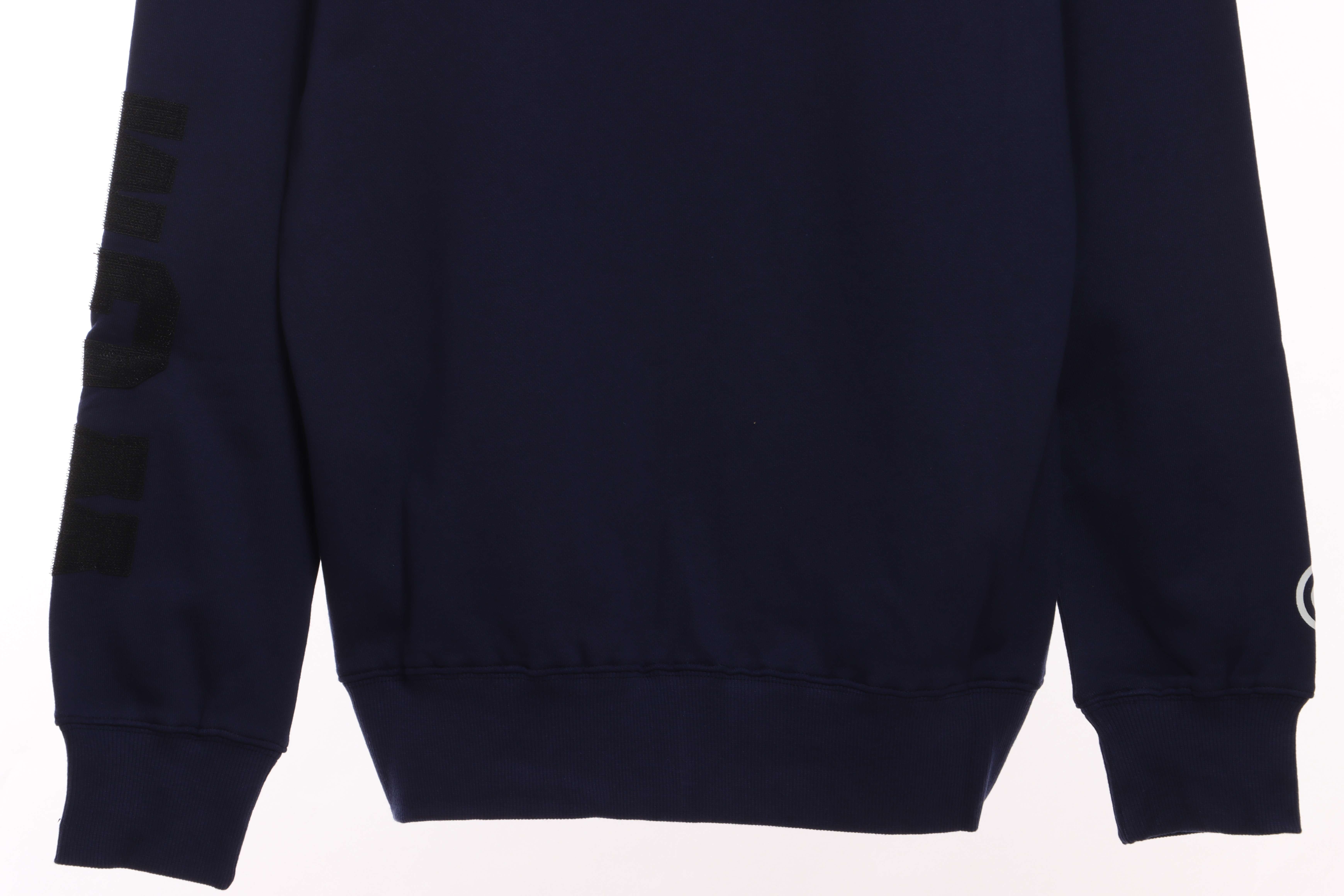 EM Sneakers BAPE Solid Color Stitching Camouflage Shark Hoodie Blue