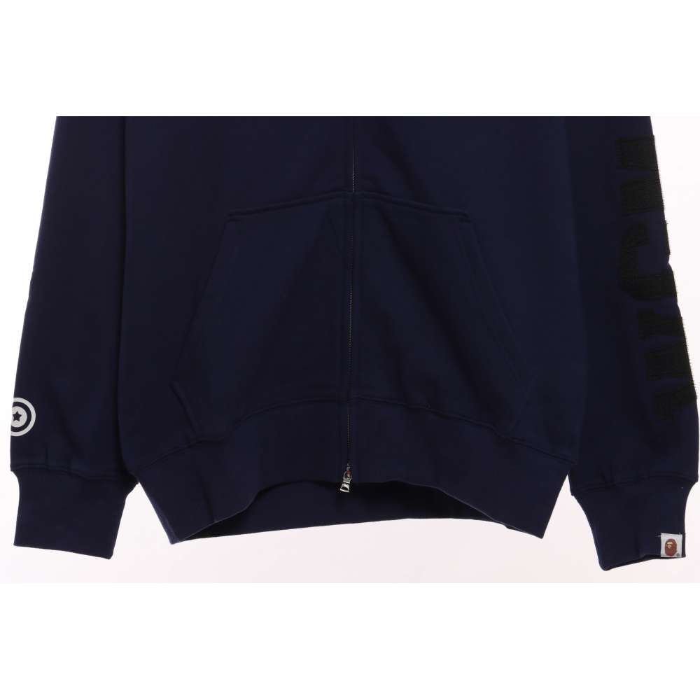 EM Sneakers BAPE Solid Color Stitching Camouflage Shark Hoodie Blue