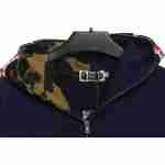 EM Sneakers BAPE Solid Color Stitching Camouflage Shark Hoodie Blue