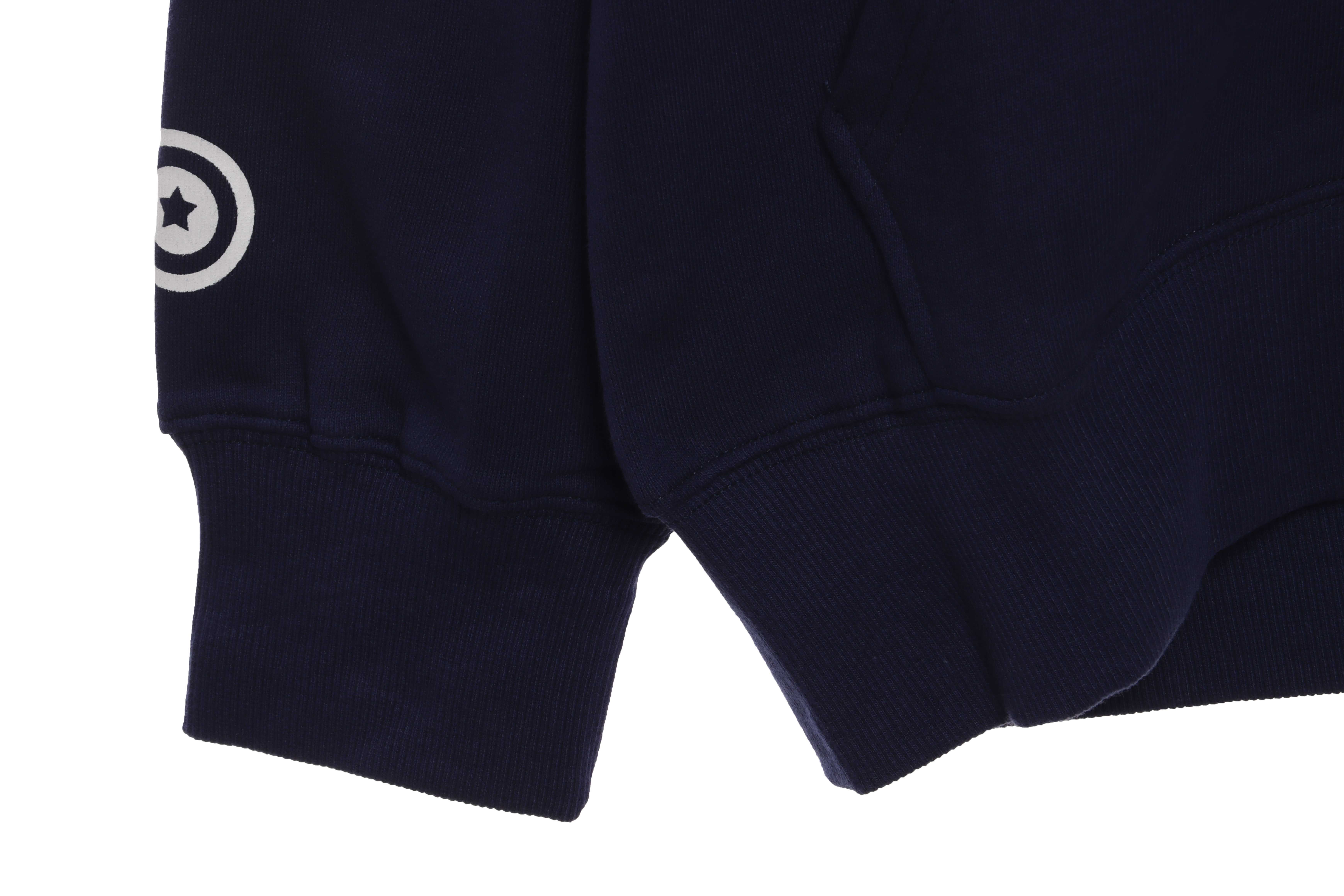 EM Sneakers BAPE Solid Color Stitching Camouflage Shark Hoodie Blue