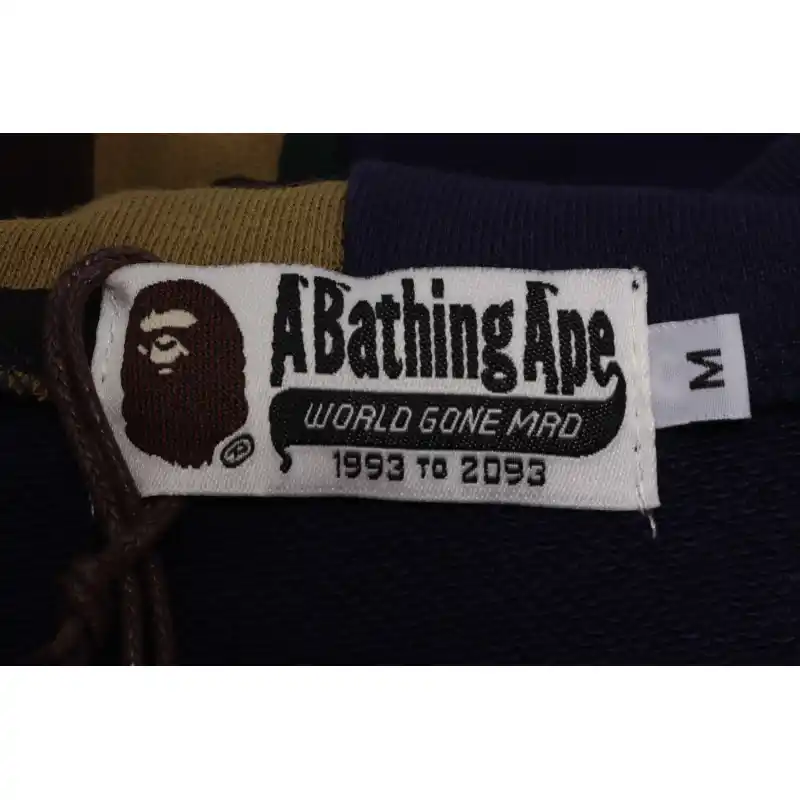 EM Sneakers BAPE Solid Color Stitching Camouflage Shark Hoodie Blue