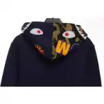 EM Sneakers BAPE Solid Color Stitching Camouflage Shark Hoodie Blue