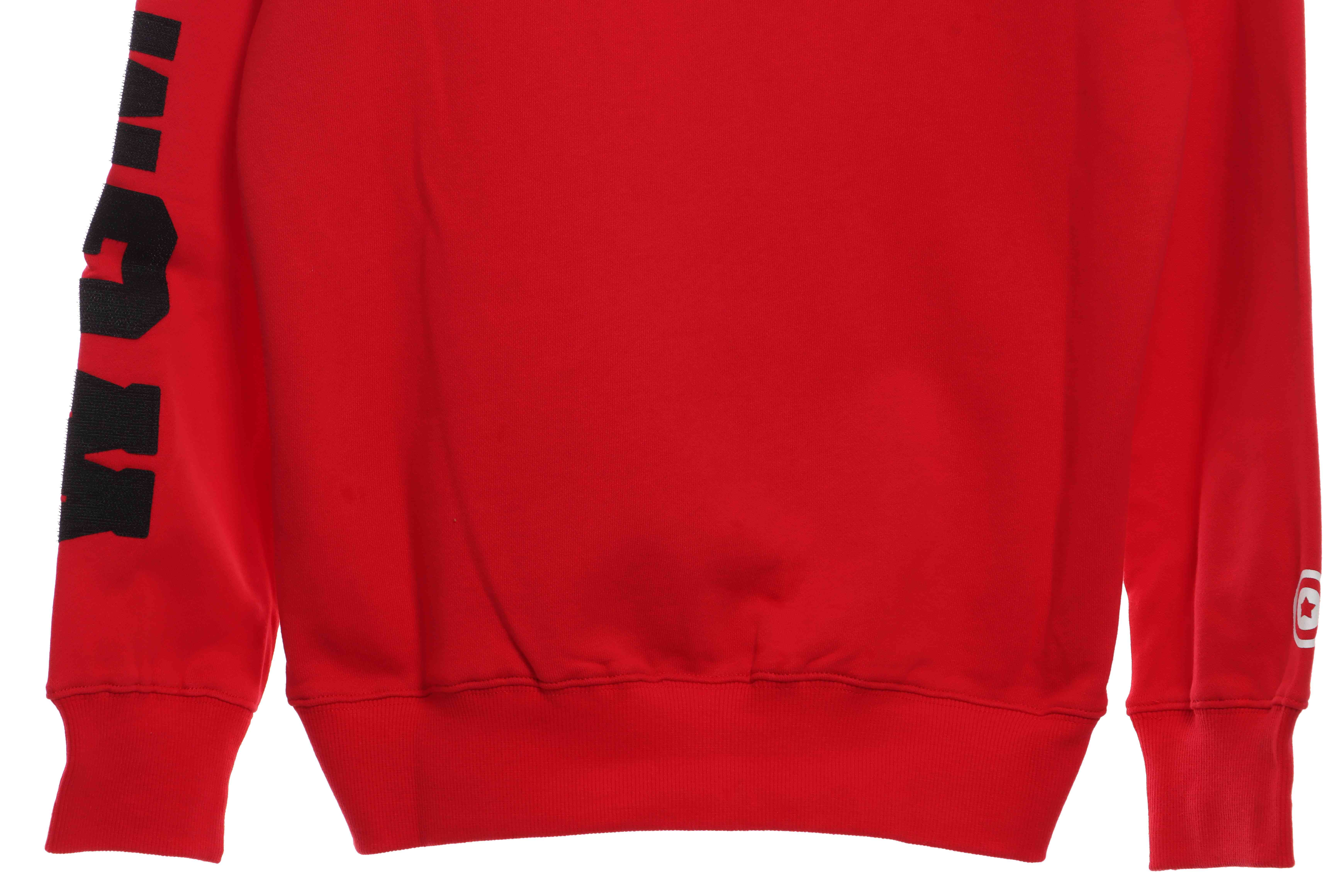 EM Sneakers BAPE Solid Color Stitching Camouflage Shark Hoodie Red