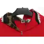 EM Sneakers BAPE Solid Color Stitching Camouflage Shark Hoodie Red