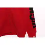 EM Sneakers BAPE Solid Color Stitching Camouflage Shark Hoodie Red