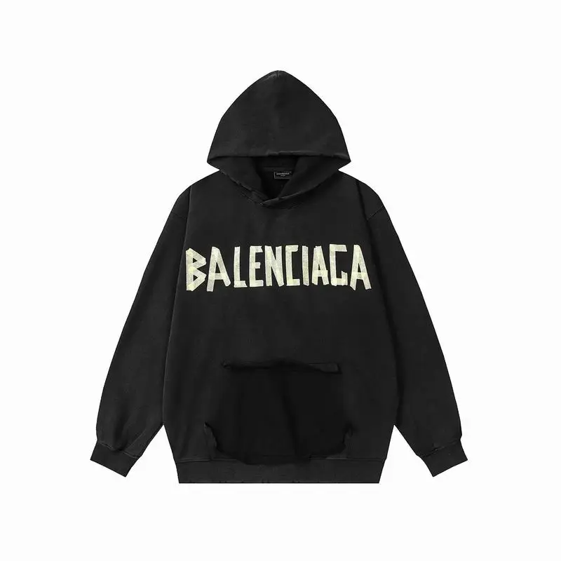 EM Sneakers Balenciaga Parisian Family Distressed Double B Tape Letter Hoodie