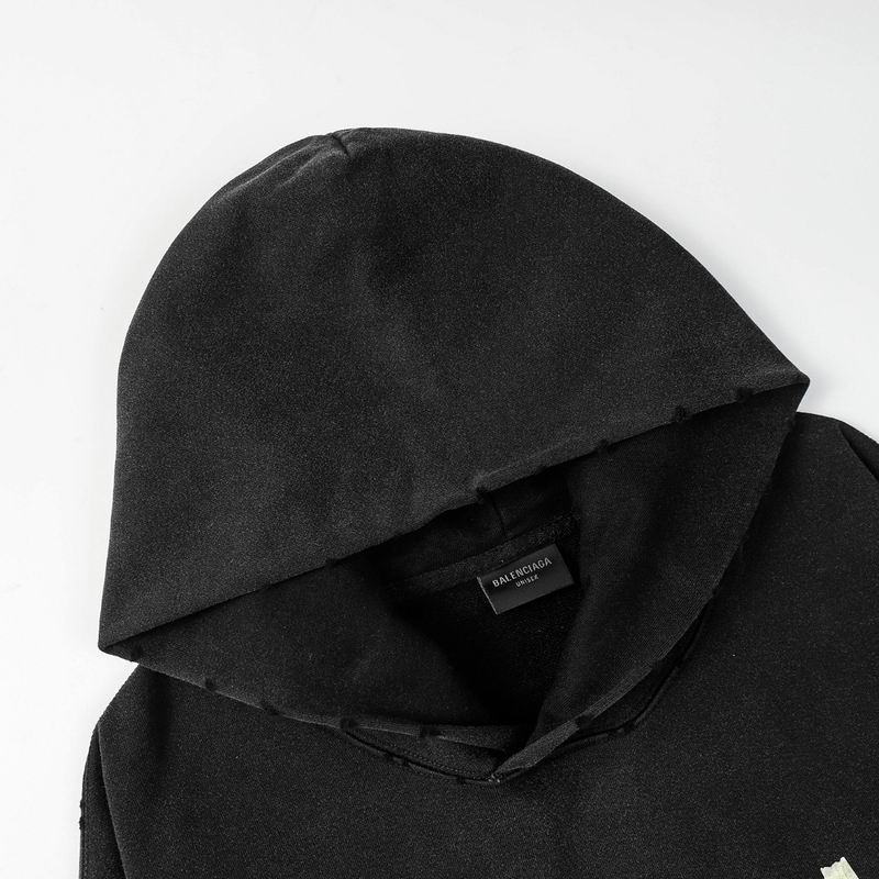 EM Sneakers Balenciaga Parisian Family Distressed Double B Tape Letter Hoodie