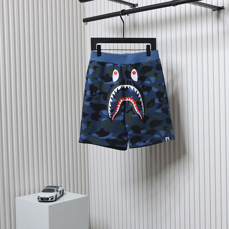 EM Sneakers BAPE Camouflage Shark Mouth Shorts Blue