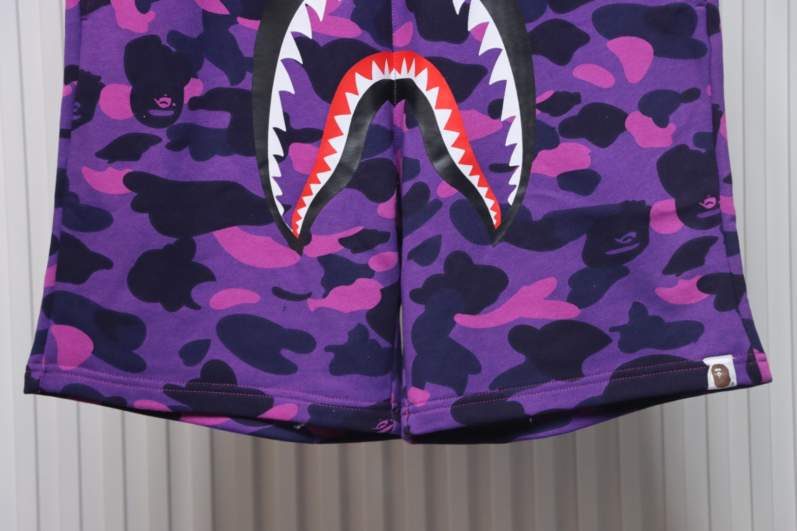EM Sneakers BAPE Camouflage Shark Mouth Shorts Purple