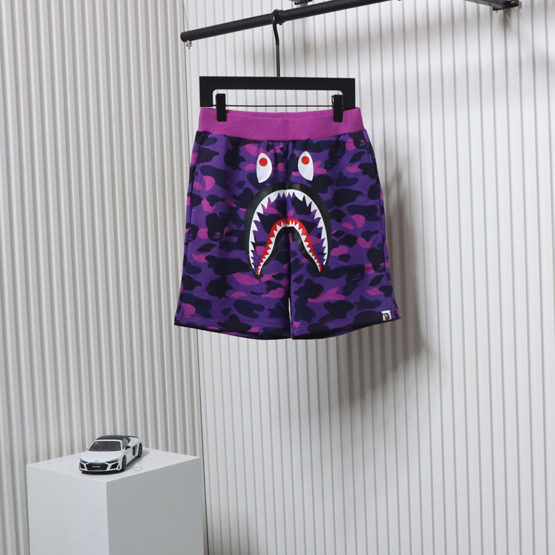 EM Sneakers BAPE Camouflage Shark Mouth Shorts Purple