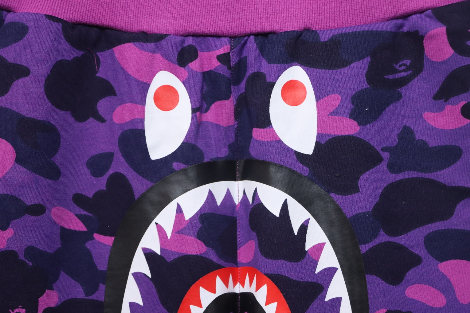 EM Sneakers BAPE Camouflage Shark Mouth Shorts Purple