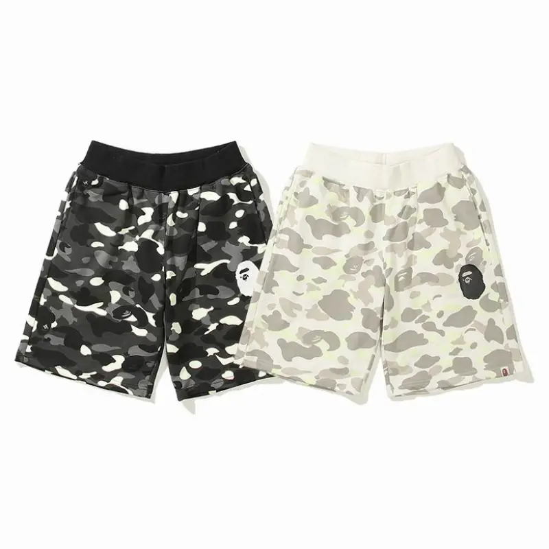 EM Sneakers BAPE Classic Black and White Camouflage Shorts Black & White