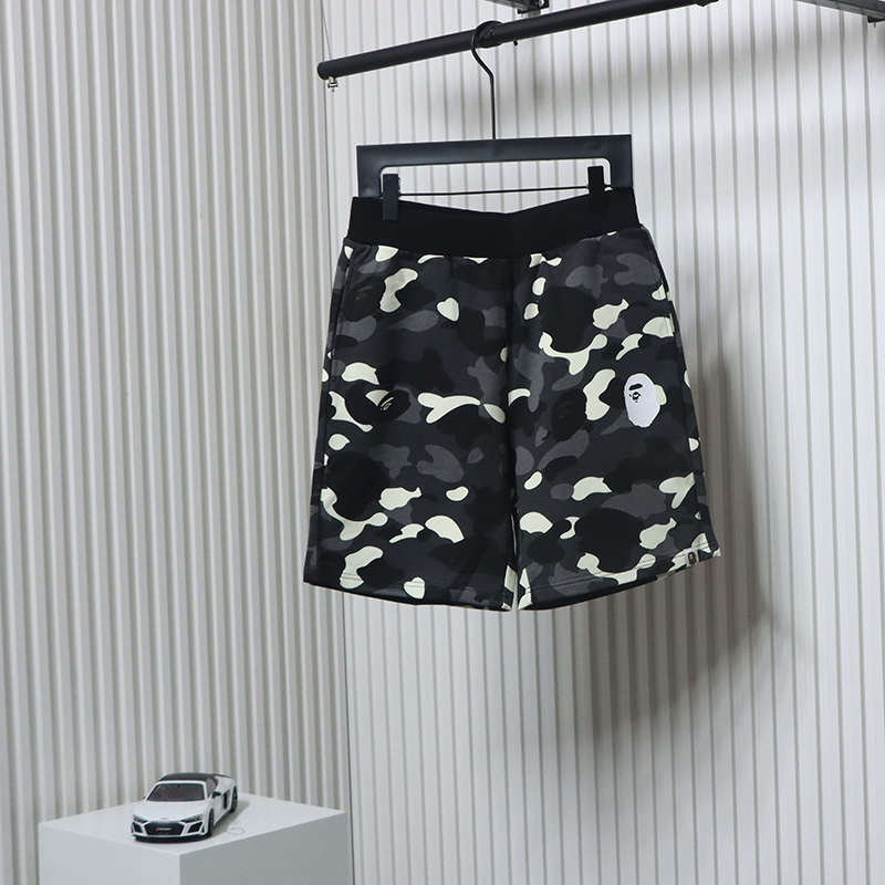 EM Sneakers BAPE Classic Black and White Camouflage Shorts Black & White