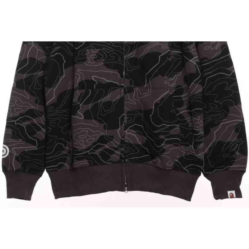 EM Sneakers BAPE Overlay Camouflage Shark Zip Hoodie