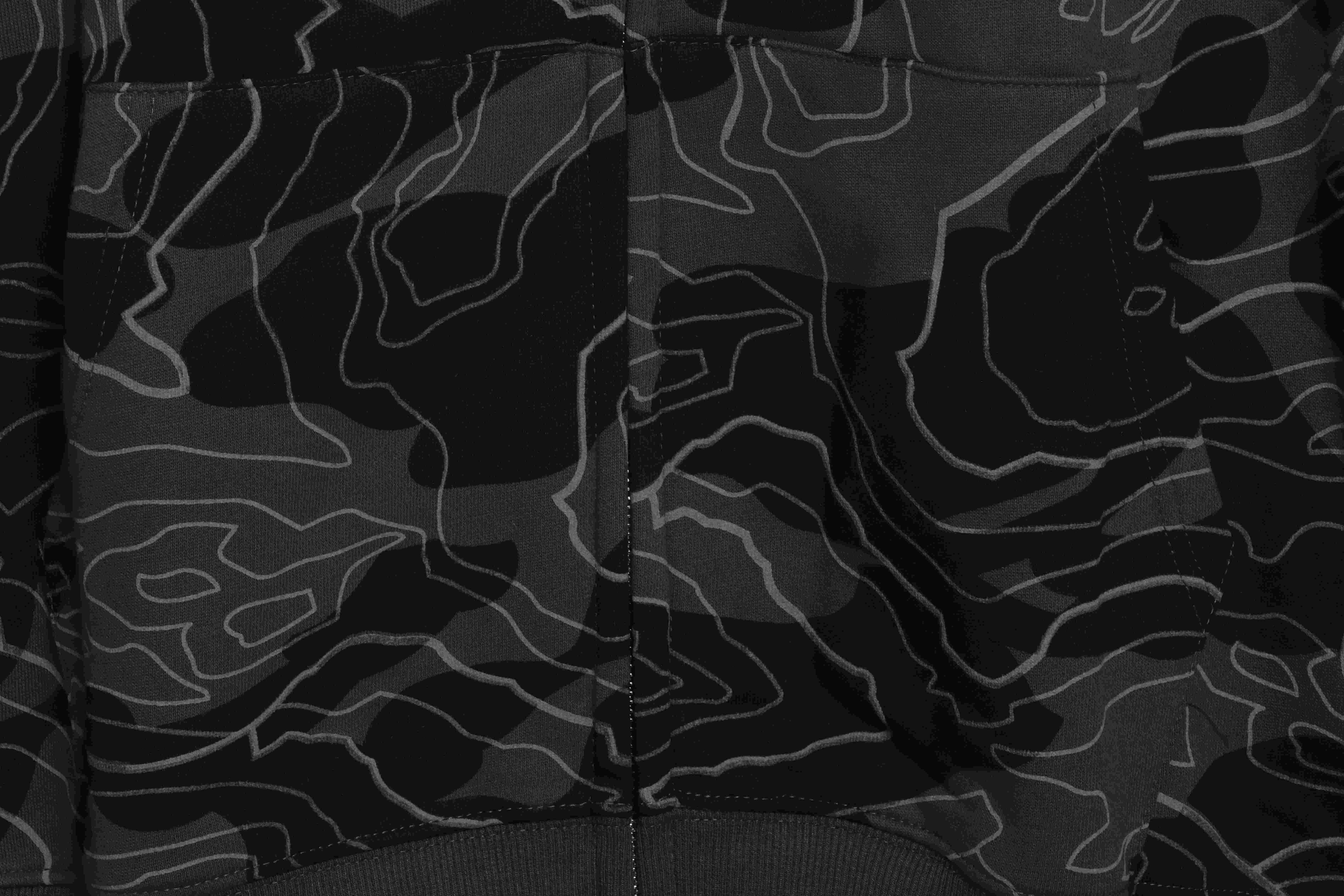 EM Sneakers BAPE Overlay Camouflage Shark Zip Hoodie