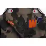 EM Sneakers BAPE Overlay Camouflage Shark Zip Hoodie Brown