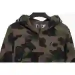 EM Sneakers BAPE Overlay Camouflage Shark Zip Hoodie Brown