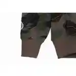 EM Sneakers BAPE Overlay Camouflage Shark Zip Hoodie Brown