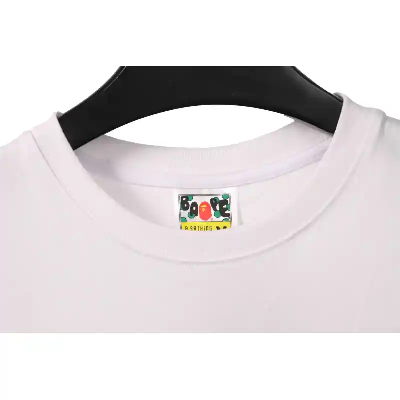EM Sneakers Bape T-Shirt Line Drawing Ape Head White