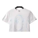 EM Sneakers Bape T-Shirt Line Drawing Ape Head White