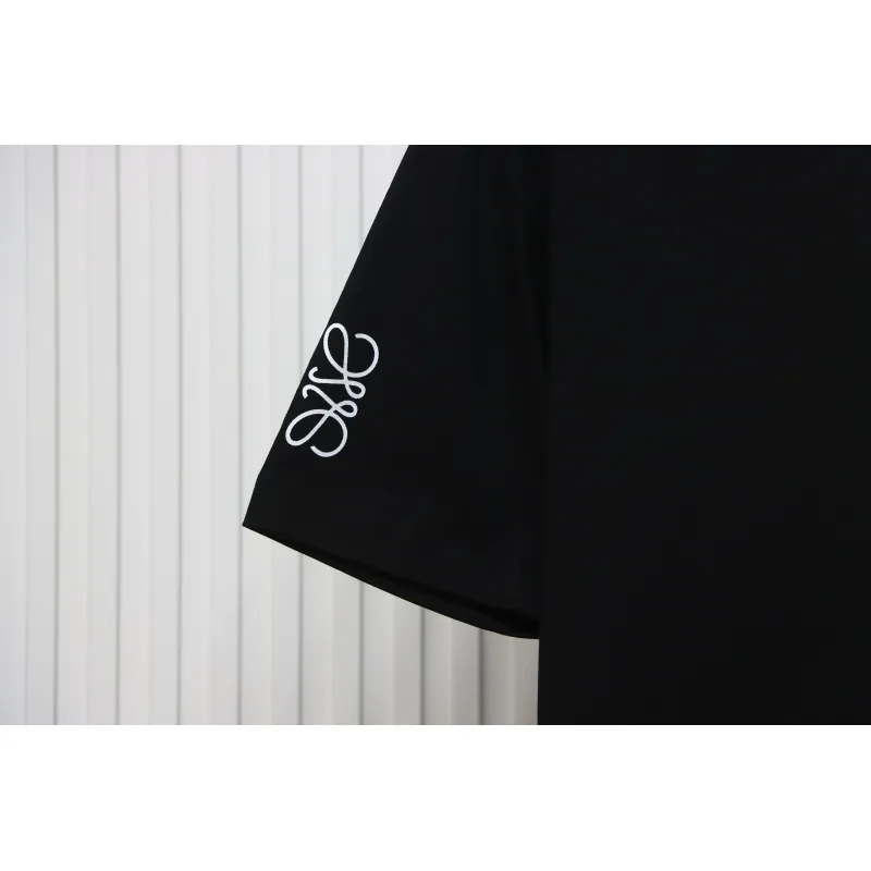 EM Sneakers Loewe T-shirt 24ss Ink Splash Logo Print Black