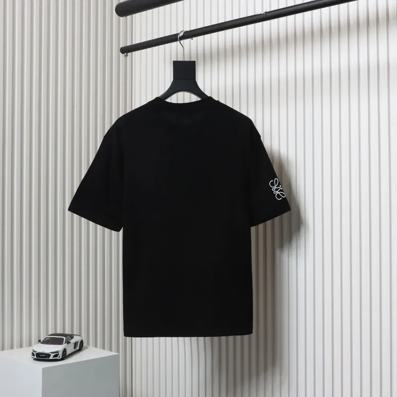 EM Sneakers Loewe T-shirt 24ss Ink Splash Logo Print Black