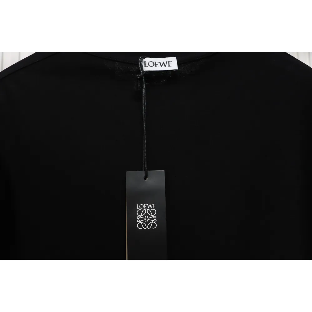 EM Sneakers Loewe T-shirt 24ss Ink Splash Logo Print Black