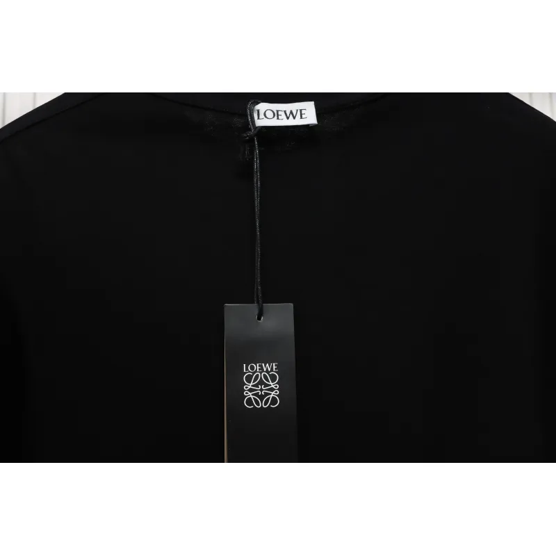 EM Sneakers Loewe T-shirt 24ss Ink Splash Logo Print Black