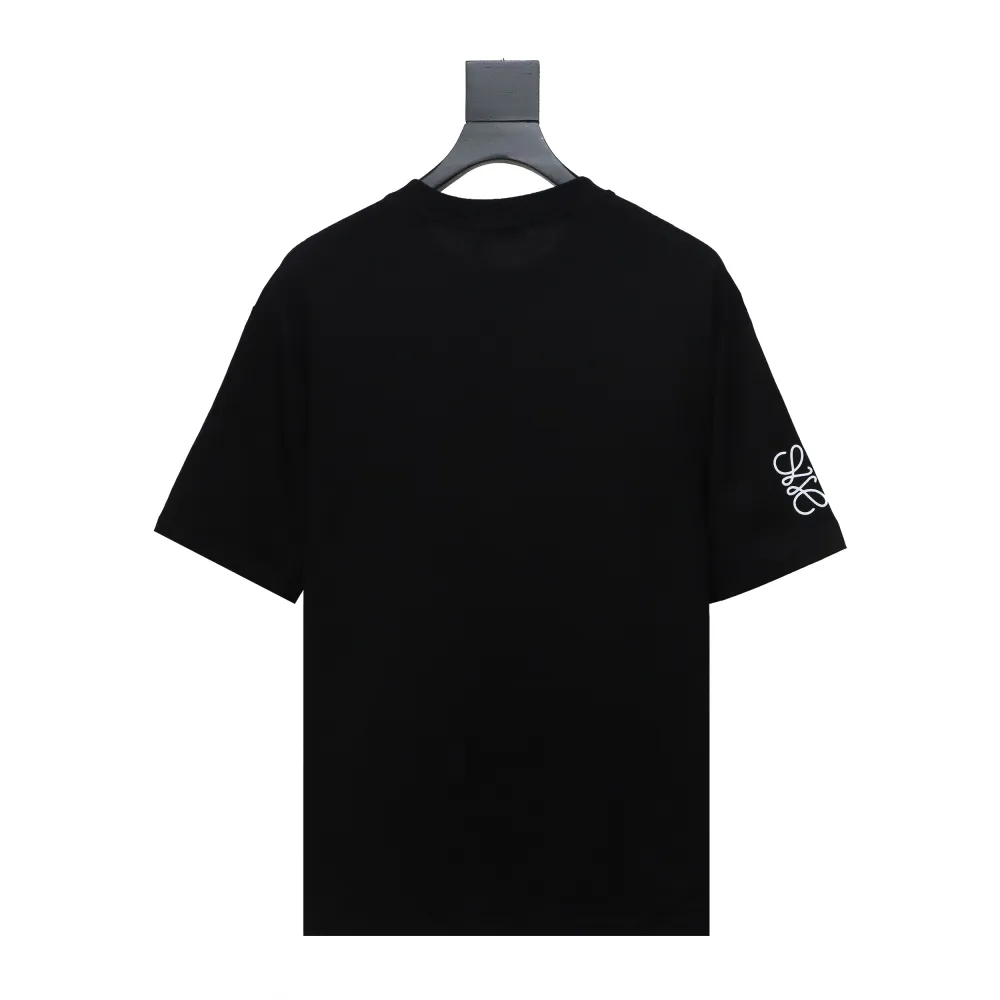 EM Sneakers Loewe T-shirt 24ss Ink Splash Logo Print Black