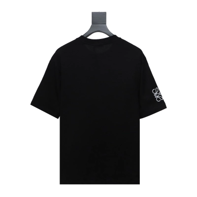EM Sneakers Loewe T-shirt 24ss Ink Splash Logo Print Black 02