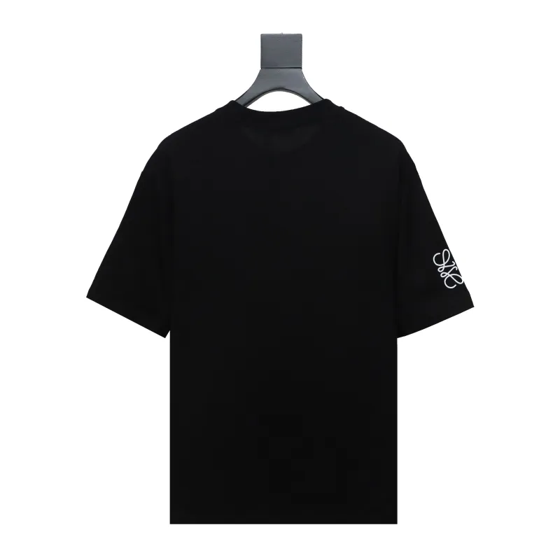 EM Sneakers Loewe T-shirt 24ss Ink Splash Logo Print Black