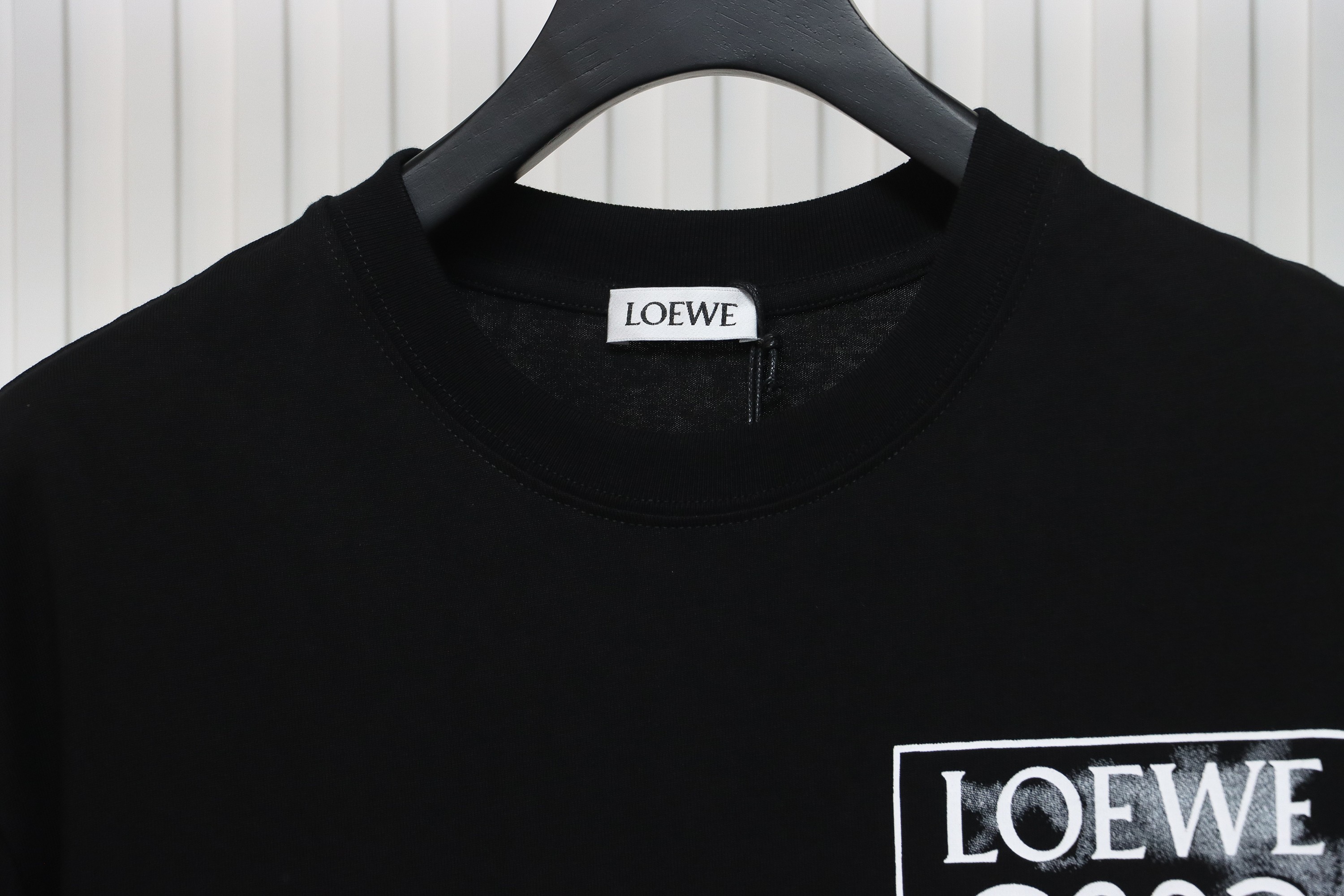 EM Sneakers Loewe T-shirt 24ss Ink Splash Logo Print Black