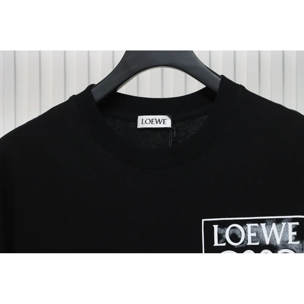 EM Sneakers Loewe T-shirt 24ss Ink Splash Logo Print Black