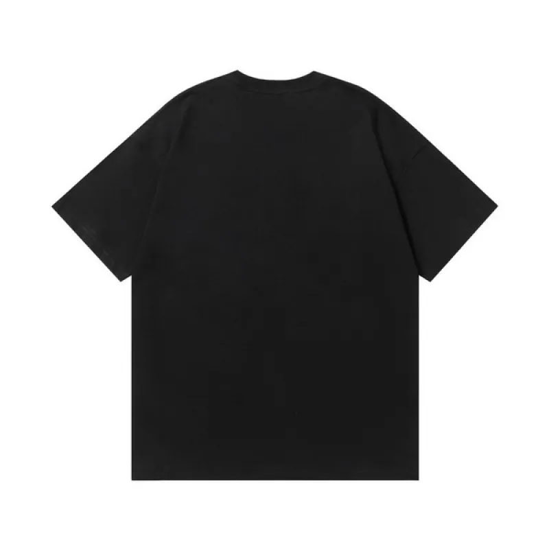 EM Sneakers Loewe T-shirt 25ss Graffiti Painted Letter Logo Print Short Sleeve Black or Yellow