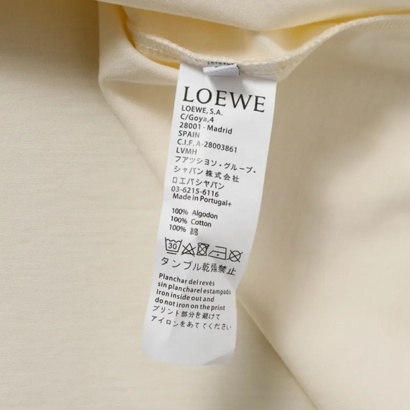 EM Sneakers Loewe T-shirt 25ss Graffiti Painted Letter Logo Print Short Sleeve Black or Yellow