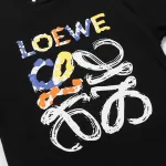 EM Sneakers Loewe T-shirt 25ss Graffiti Painted Letter Logo Print Short Sleeve Black or Yellow