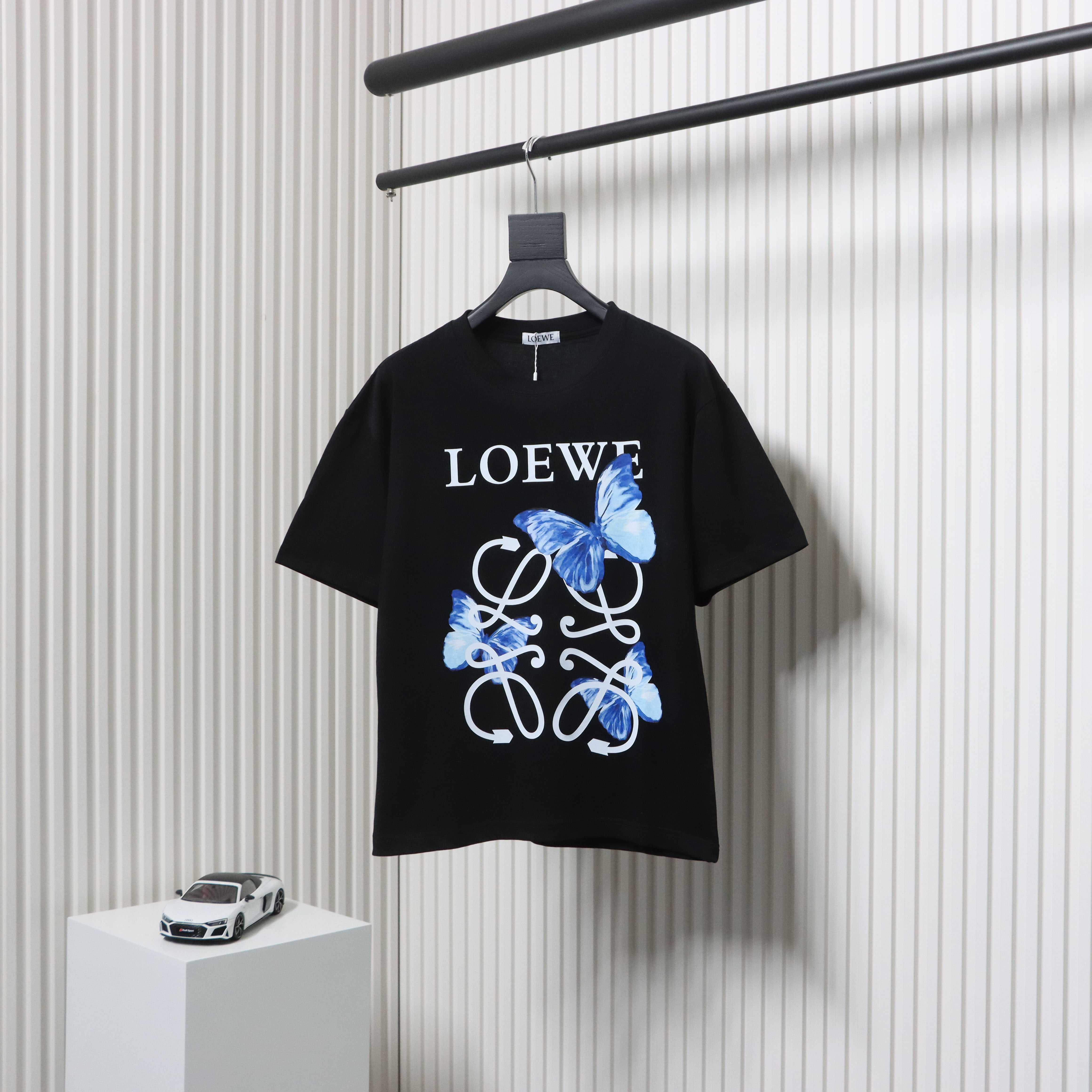 EM Sneakers Loewe T-shirt Butterfly Short Sleeve Black