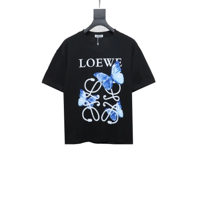 EM Sneakers Loewe T-shirt Butterfly Short Sleeve Black 01