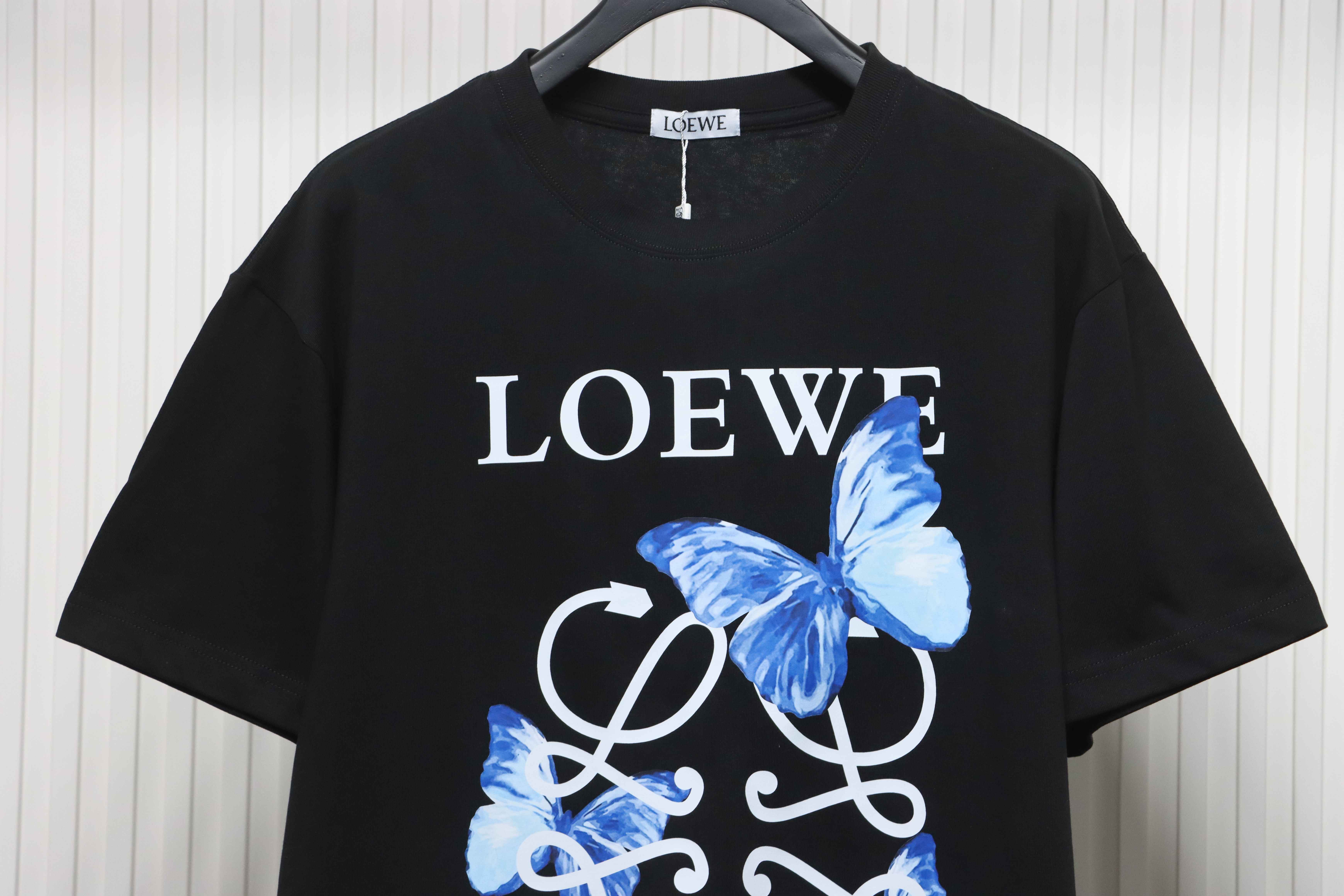 EM Sneakers Loewe T-shirt Butterfly Short Sleeve Black