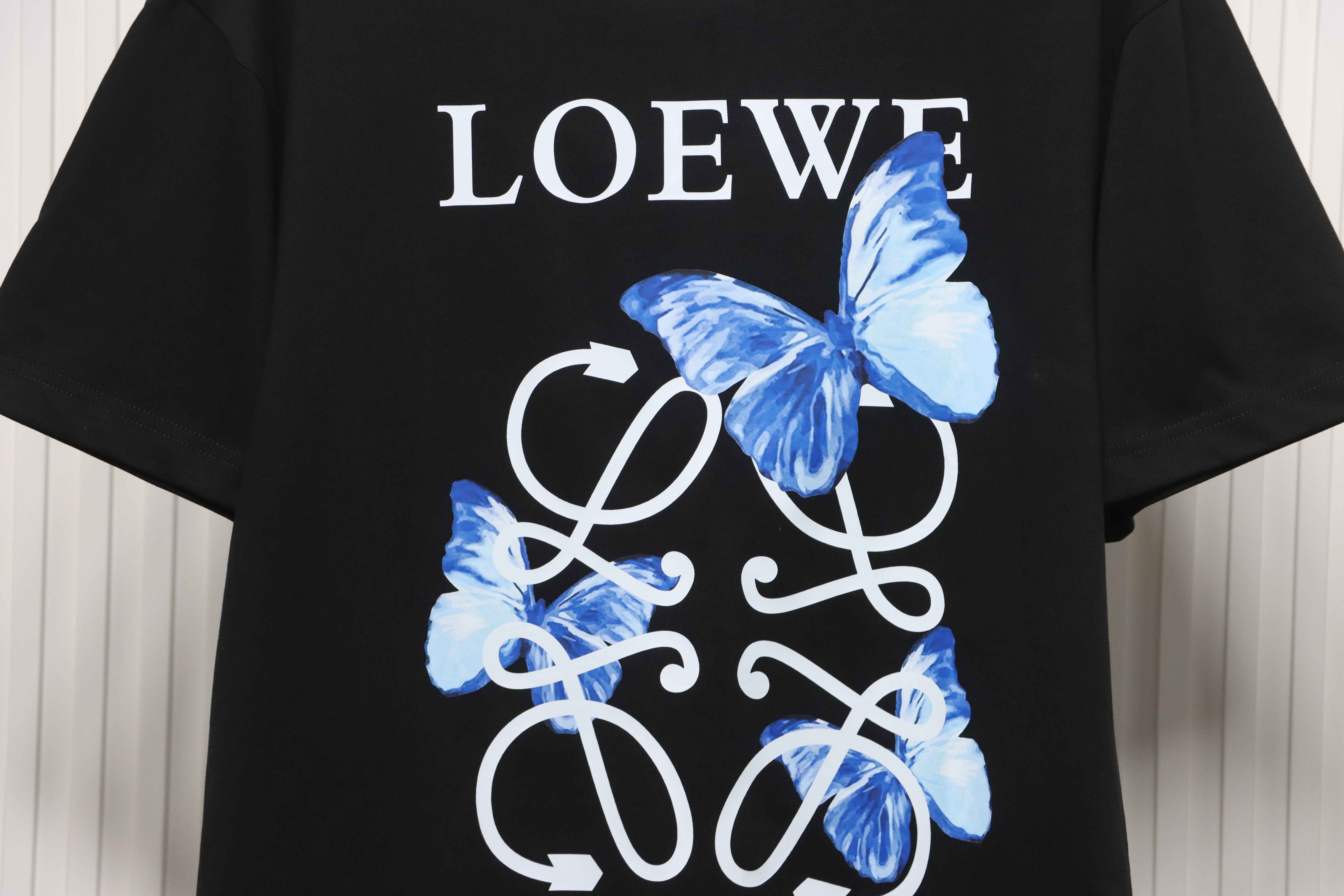 EM Sneakers Loewe T-shirt Butterfly Short Sleeve Black