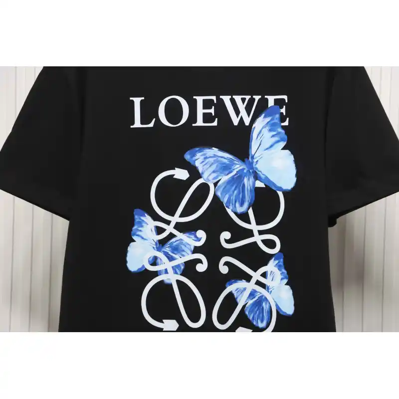 EM Sneakers Loewe T-shirt Butterfly Short Sleeve Black