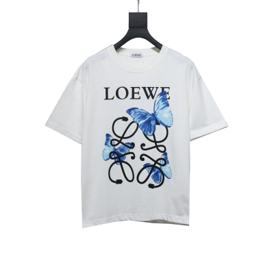 EM Sneakers Loewe T-shirt Butterfly Short Sleeve White 01