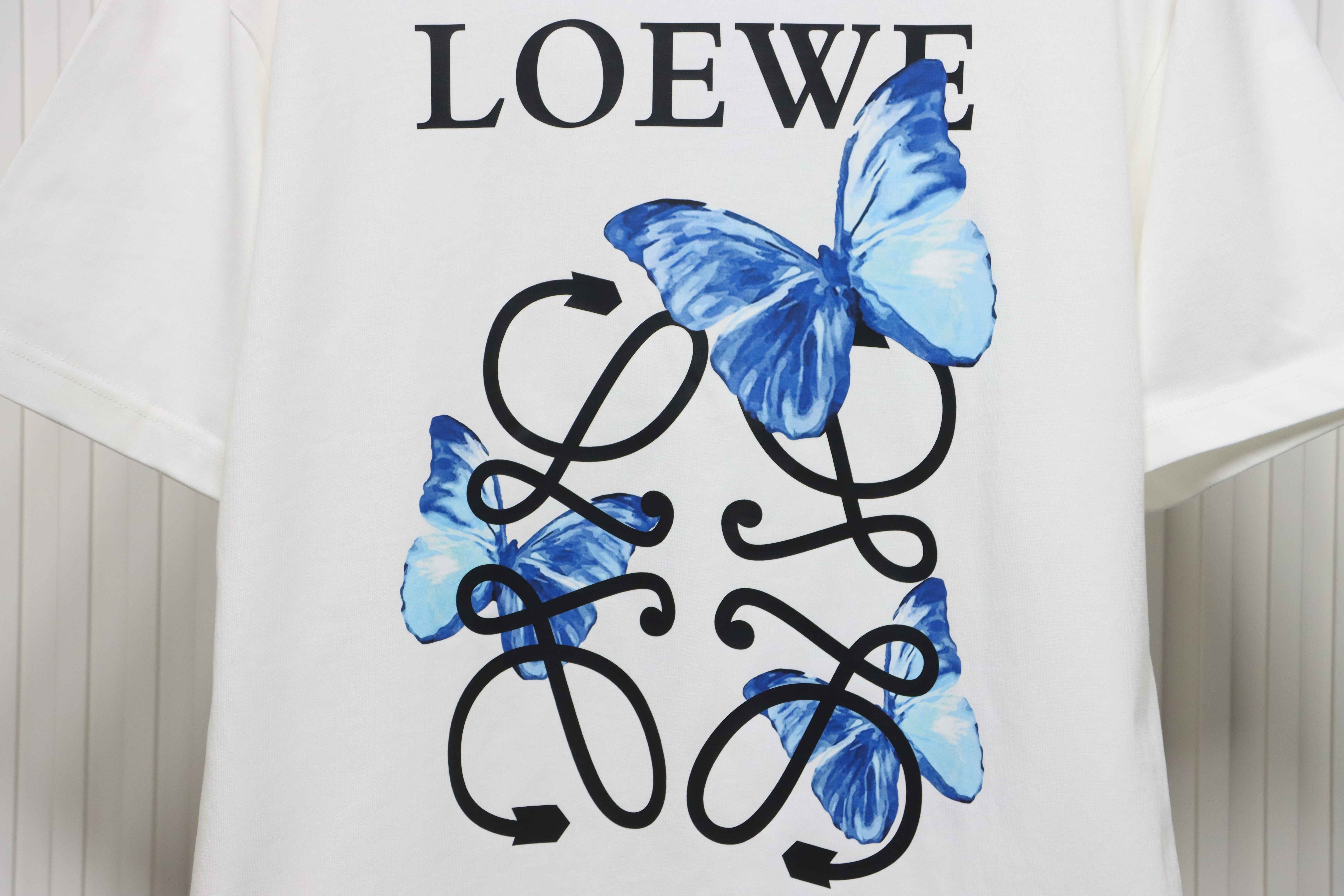 EM Sneakers Loewe T-shirt Butterfly Short Sleeve White